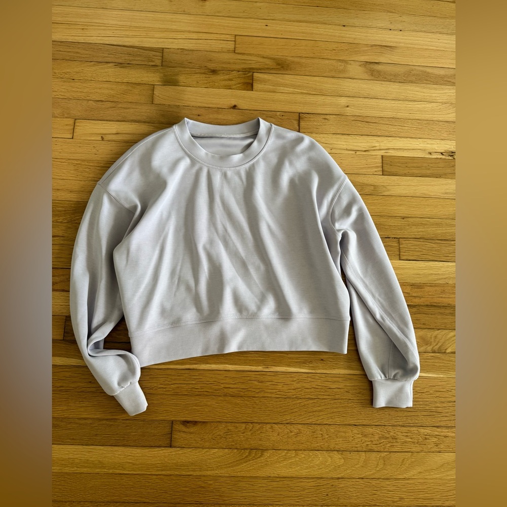Lululemon Light Purple Lavendar Cropped Soft Oversized Crewneck Sweatshirt